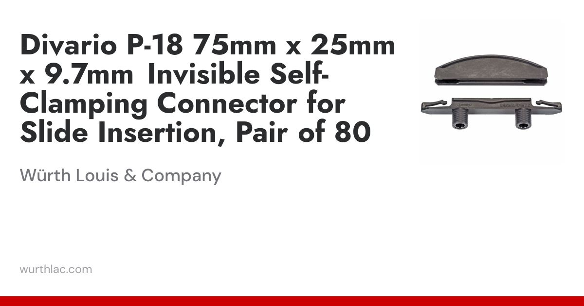 Divario P-18 75mm x 25mm x 9.7mm Invisible Self-Clamping Connector for ...