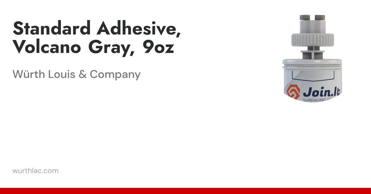 Standard Adhesive, Volcano Gray, 9oz | Würth Louis & Company