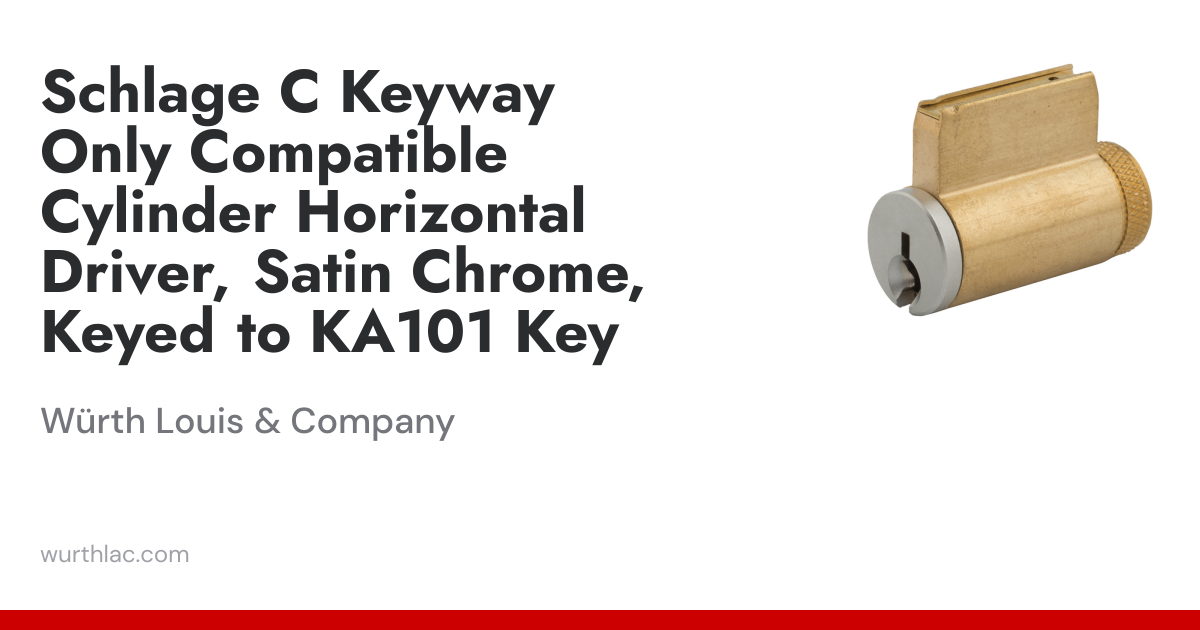 Schlage C Keyway Only Compatible Cylinder Horizontal Driver, Satin ...