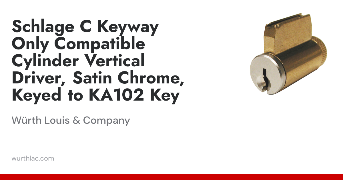 Schlage C Keyway Only Compatible Cylinder Vertical Driver, Satin Chrome ...