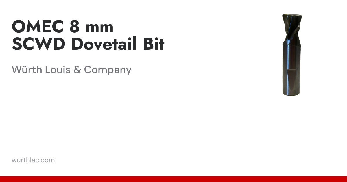 OMEC 8 mm SCWD Dovetail Bit | Würth Louis & Company