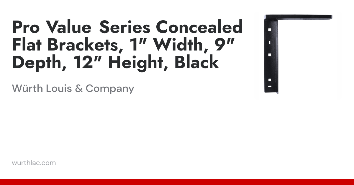 Pro Value Series Concealed Flat Brackets, 1