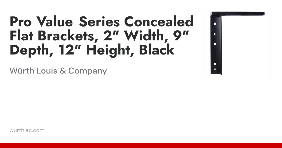 Pro Value Series Concealed Flat Brackets, 2