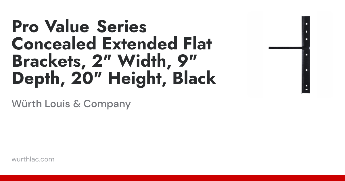 Pro Value Series Concealed Extended Flat Brackets, 2