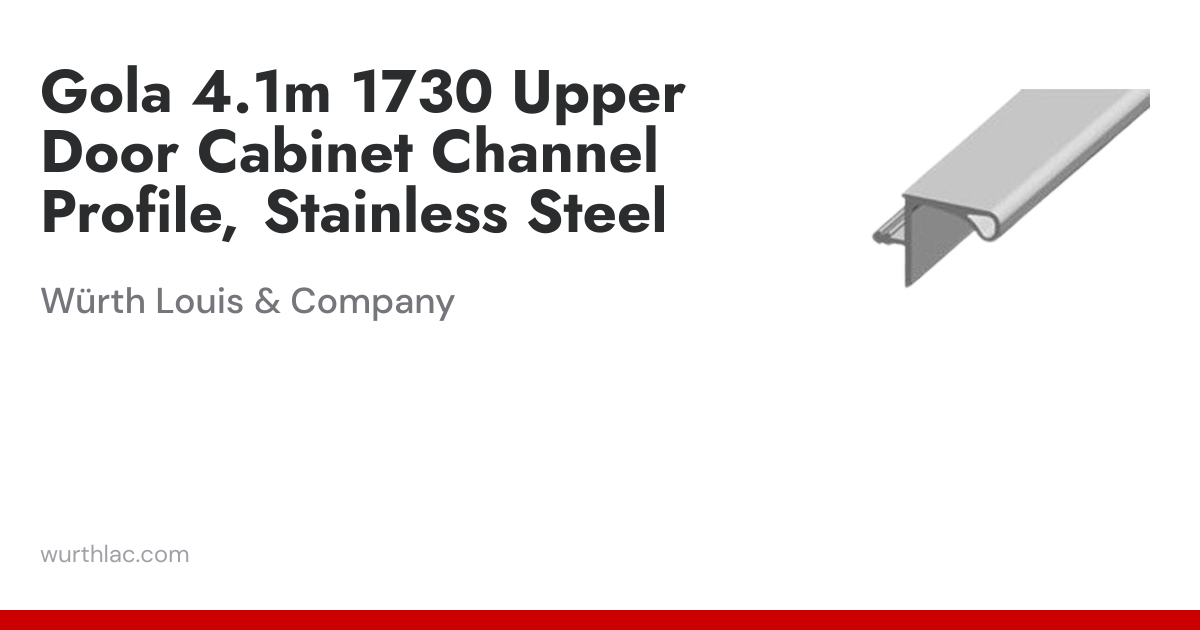 Gola 4.1m 1730 Upper Door Cabinet Channel Profile, Stainless Steel ...