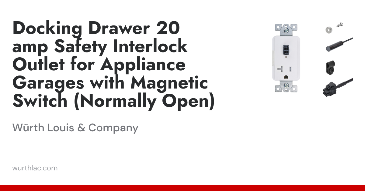 Docking Drawer 20 amp Safety Interlock Outlet for Appliance Garages ...