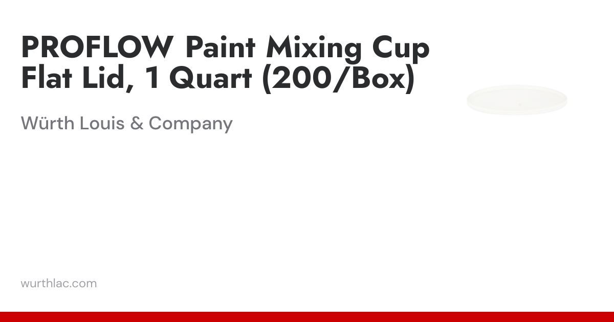 PROFLOW Paint Mixing Cup Flat Lid, 1 Quart (200/Box) | Würth Louis ...