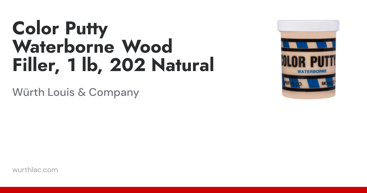 Color Putty Waterborne Wood Filler, 1 lb, 202 Natural | Würth Louis ...