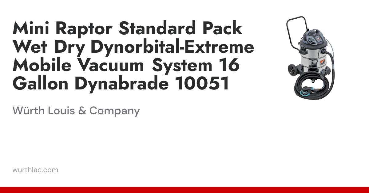 Mini Raptor Standard Pack Wet Dry Dynorbital-Extreme Mobile Vacuum ...
