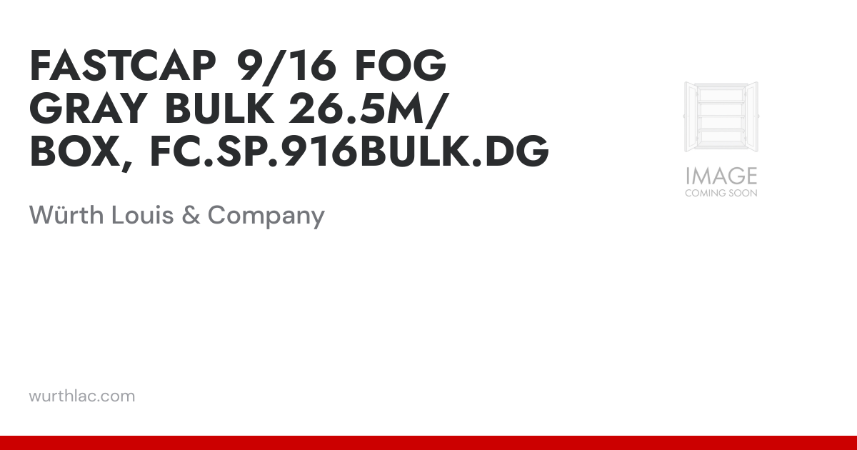 FASTCAP 9/16 FOG GRAY BULK 26.5M/BOX, FC.SP.916BULK.DG | Würth Louis ...