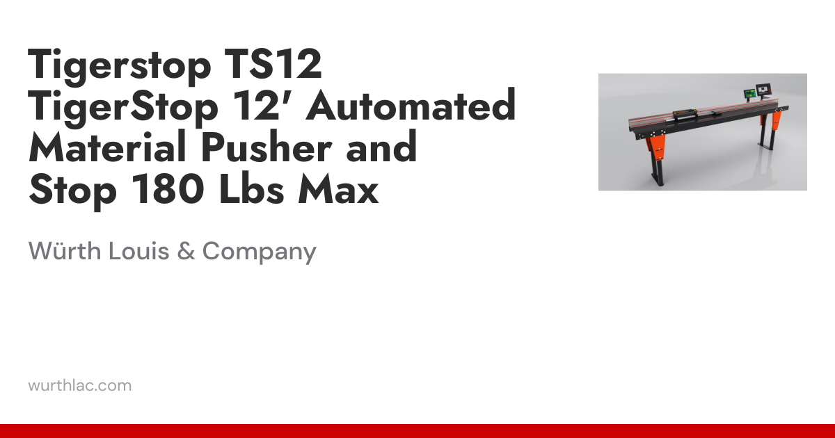 Tigerstop TS12 TigerStop 12' Automated Material Pusher and Stop 180 Lbs ...