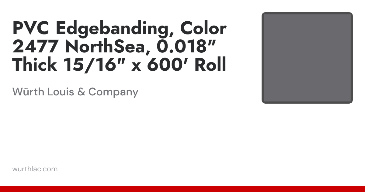 PVC Edgebanding, Color 2477 NorthSea, 0.018